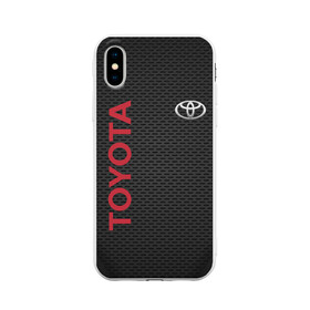 Чехол для iPhone X матовый с принтом TOYOTA , Силикон | Печать на задней стороне чехла, без боковой панели | 2020 | alphard | auto | camry | corolla | highlander | hilux | land cruiser 200 | prado | rav4 | sport | supra | toyota | tundra | авто | автомобиль | автомобильные | альфард | бренд | камри | марка | машины | спорт | тойота