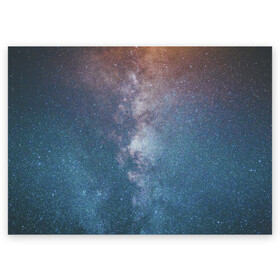 Поздравительная открытка с принтом Космос , 100% бумага | плотность бумаги 280 г/м2, матовая, на обратной стороне линовка и место для марки
 | авиация | астрономия | воздухоплавания | градиент | звездная | звезды | космическое пространство | космонавтика | космос | маска | млечный путь | наса | небо | созвездия | черная дыра