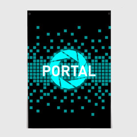 Постер с принтом Portal , 100% бумага
 | бумага, плотность 150 мг. Матовая, но за счет высокого коэффициента гладкости имеет небольшой блеск и дает на свету блики, но в отличии от глянцевой бумаги не покрыта лаком | 3d | aperture science | black mesa xen | half life | portal | portal 2 | valve | игра | портал