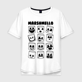 Мужская футболка хлопок Oversize с принтом FORTNITE x MARSHMELLO , 100% хлопок | свободный крой, круглый ворот, “спинка” длиннее передней части | deadmau5 | fortnite | fortnite 2 | fortnite x маршмелло | ikonik | marshmello | ninja | ninja streamer | raven | travis scott | ворон | иконик | ниндзя | пили | рейвен | трэвис скотт | фортнайт