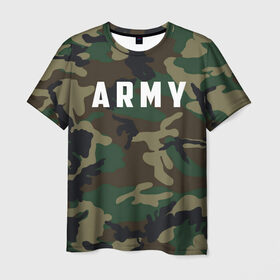 Мужская футболка 3D с принтом ARMY , 100% полиэфир | прямой крой, круглый вырез горловины, длина до линии бедер | army | usa | америка | американский | армейский | арми | армия | арму | зеленый | камок | камуфляж | маскировка | милитари | натовка | сша | темный