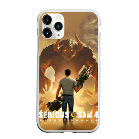 Чехол для iPhone 11 Pro матовый с принтом Serious Sam 4 , Силикон |  | Тематика изображения на принте: croteam | devolver | digital | games | planet | sam | serious | игры | крутой | планета | сэм