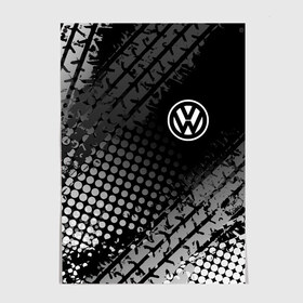 Постер с принтом Volkswagen , 100% бумага
 | бумага, плотность 150 мг. Матовая, но за счет высокого коэффициента гладкости имеет небольшой блеск и дает на свету блики, но в отличии от глянцевой бумаги не покрыта лаком | volkswagen | vw | vw значок | vw лого | vw марка | vw эмблема | wv | значок vw | значок фольксваген | лого автомобиля | лого вольцваген | логотип vw | фольксваген | фольцваген