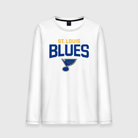 Мужской лонгслив хлопок с принтом Blues , 100% хлопок |  | blues | canada | cup | hockey | khl | maple | new york | nhl | ny | nyr | rangers | st.louis | stanley | stanley cup | toronto | usa | канада | кубок | листья | нхл | стенли | тарасенко | торонто | хоккей | шайба