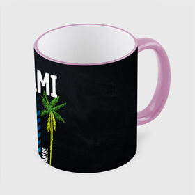 Кружка с полной запечаткой с принтом Summer Miami , керамика | ёмкость 330 мл | paradise | summer | летняя | лето | майами | маями | пальмы | рай