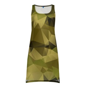 Платье-майка 3D с принтом СОВРЕМЕННЫЙ КАМУФЛЯЖ , 100% полиэстер | полуприлегающий силуэт, широкие бретели, круглый вырез горловины, удлиненный подол сзади. | camouflage | армия | военная форма | военный | вооружение | вооруженные силы | защита | защитный цвет | зеленый | камуфляж | маскировка | современный | солдат | униформа | форма