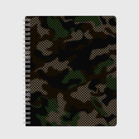 Тетрадь с принтом КАМУФЛЯЖ , 100% бумага | 48 листов, плотность листов — 60 г/м2, плотность картонной обложки — 250 г/м2. Листы скреплены сбоку удобной пружинной спиралью. Уголки страниц и обложки скругленные. Цвет линий — светло-серый
 | camouflage | армия | военная форма | военный | вооружение | вооруженные силы | защита | защитный цвет | камуфляж | маскировка | солдат | униформа | форма