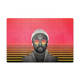 Пазл магнитный 126 элементов с принтом Will.I.Am , полимерный материал с магнитным слоем | 126 деталей, размер изделия —  180*270 мм | apl de ap | bep | black eyed peas | taboo | the black eyed peas | will i am | данс поп | поп | хип хоп