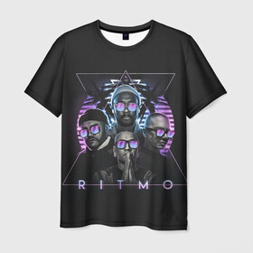 Мужская футболка 3D с принтом RITMO , 100% полиэфир | прямой крой, круглый вырез горловины, длина до линии бедер | apl de ap | bep | black eyed peas | taboo | the black eyed peas | will i am | данс поп | поп | хип хоп