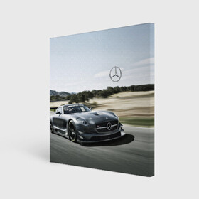 Холст квадратный с принтом Mercedes , 100% ПВХ |  | amg | germany | mercedes | motorsport | nature | power | sky | speed | trek | германия | мерседес | мощь | природа | скорость | трек