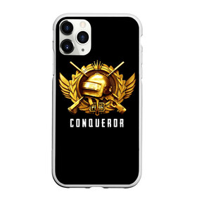 Чехол для iPhone 11 Pro матовый с принтом Завоеватель PUBG , Силикон |  | conqueror | esports | grandmaster | pubg | pubg mobile | завоеватель