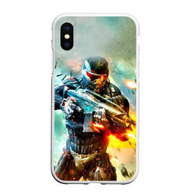 Чехол для iPhone XS Max матовый с принтом CRYSIS , Силикон | Область печати: задняя сторона чехла, без боковых панелей | cros | cross | crysis | crysis remastered | game | игра | крайсис