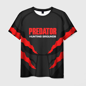Мужская футболка 3D с принтом PREDATOR:HUNTING GROUNDS , 100% полиэфир | прямой крой, круглый вырез горловины, длина до линии бедер | predator hunting grounds | predator. | охотничьи угодья | чужой против хищника