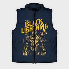 Мужской жилет утепленный 3D с принтом Black Lightning ,  |  | anissa pierce | black lightning | jefferson pierce | jennifer pierce | vdzabma | анисса пирс | дженнифер пирс | джефферсон пирс | черная молния