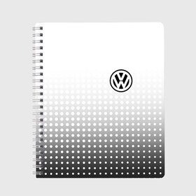 Тетрадь с принтом Volkswagen , 100% бумага | 48 листов, плотность листов — 60 г/м2, плотность картонной обложки — 250 г/м2. Листы скреплены сбоку удобной пружинной спиралью. Уголки страниц и обложки скругленные. Цвет линий — светло-серый
 | volkswagen | vw | vw значок | vw лого | vw марка | vw эмблема | wv | значок vw | значок фольксваген | лого автомобиля | лого вольцваген | логотип vw | фольксваген | фольцваген