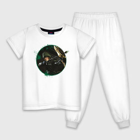Детская пижама хлопок с принтом Green Arrow , 100% хлопок |  брюки и футболка прямого кроя, без карманов, на брюках мягкая резинка на поясе и по низу штанин
 | arrow | oliver queen | vdzabma | оливер куинн | стрела