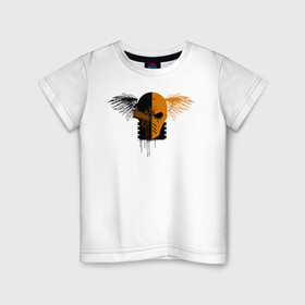 Детская футболка хлопок с принтом Deathstroke , 100% хлопок | круглый вырез горловины, полуприлегающий силуэт, длина до линии бедер | arrow | deathstroke | vdzabma | детстроук | стрела