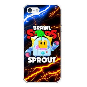 Чехол для iPhone 5/5S матовый с принтом BRAWL STARS SPROUT , Силикон | Область печати: задняя сторона чехла, без боковых панелей | 8 bit | 8 бит | bibi | brawl stars | crow | el brown | leon | leon shark | max | mr.p | phoenix | sally leon | shark | sprout | stars | virus | werewolf | акула | биби | вирус | ворон | леон | оборотень | пингвин