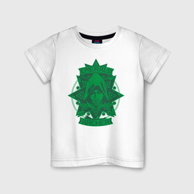 Детская футболка хлопок с принтом Emerald Archer , 100% хлопок | круглый вырез горловины, полуприлегающий силуэт, длина до линии бедер | arrow | oliver queen | vdzabma | оливер куинн | стрела