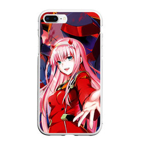 Чехол для iPhone 7Plus/8 Plus матовый с принтом DARLING IN THE FRANXX , Силикон | Область печати: задняя сторона чехла, без боковых панелей | 02 | anime | darling in the franxx | hiro | manga | zero two | аниме | любимый во франксе | манга | милый во франксе | ноль два | хиро