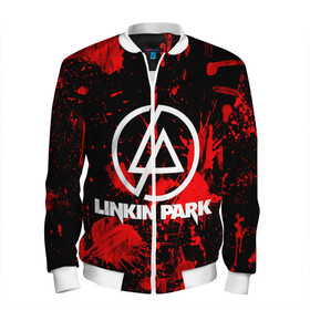 Мужской бомбер 3D с принтом Linkin Park , 100% полиэстер | застегивается на молнию, по бокам два кармана без застежек, по низу бомбера и на воротнике - эластичная резинка | chester bennington | linkin park | rock | группа | линкин парк | логотип | музыка | рок | рок н ролл | честер беннингтон | эмблема