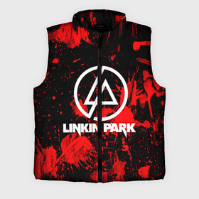 Мужской жилет утепленный 3D с принтом Linkin Park ,  |  | chester bennington | linkin park | rock | группа | линкин парк | логотип | музыка | рок | рок н ролл | честер беннингтон | эмблема