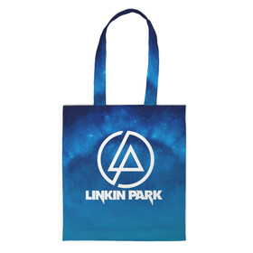 Шоппер 3D с принтом Linkin Park , 100% полиэстер | Плотность: 200 г/м2; Размер: 34×35 см; Высота лямок: 30 см | chester bennington | linkin park | rock | space | группа | космос | линкин парк | логотип | музыка | рок | рок н ролл | честер беннингтон | эмблема