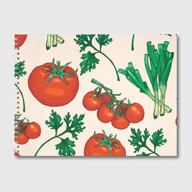 Альбом для рисования с принтом Летние овощи , 100% бумага
 | матовая бумага, плотность 200 мг. | Тематика изображения на принте: 3d | зелень | летние | лето | лук | овощи | петрушка | помидоры | популярные | томаты