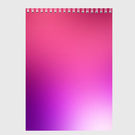 Скетчбук с принтом Нежный цвет , 100% бумага
 | 48 листов, плотность листов — 100 г/м2, плотность картонной обложки — 250 г/м2. Листы скреплены сверху удобной пружинной спиралью | Тематика изображения на принте: красный | нежный цвет | плавный переход | фиолетовый
