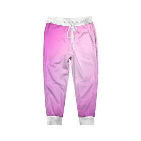 Детские брюки 3D с принтом Нежный фиолет , 100% полиэстер | манжеты по низу, эластичный пояс регулируется шнурком, по бокам два кармана без застежек, внутренняя часть кармана из мелкой сетки | Тематика изображения на принте: нежный цвет | плавный переход | розовый | фиолетовый