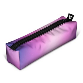 Пенал 3D с принтом Нежный фиолет , 100% полиэстер | плотная ткань, застежка на молнии | нежный цвет | плавный переход | розовый | фиолетовый