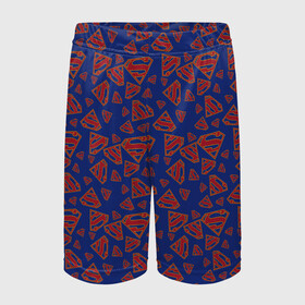 Детские спортивные шорты 3D с принтом Supergirl Pattern ,  100% полиэстер
 | пояс оформлен широкой мягкой резинкой, ткань тянется
 | supergirl | vdzabma | супергерл