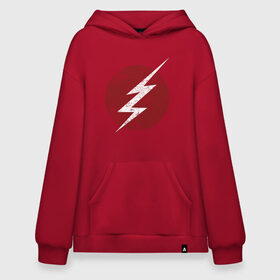 Худи SuperOversize хлопок с принтом The Flash logo , 70% хлопок, 30% полиэстер, мягкий начес внутри | карман-кенгуру, эластичная резинка на манжетах и по нижней кромке, двухслойный капюшон
 | the flash | vdzabma | флэш