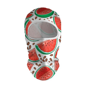 Балаклава 3D с принтом Арбуз , 100% полиэстер, ткань с особыми свойствами — Activecool | плотность 150–180 г/м2; хорошо тянется, но при этом сохраняет форму. Закрывает шею, вокруг отверстия для глаз кайма. Единый размер | арбуз | еда | семечки | фрукт