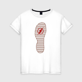 Женская футболка хлопок с принтом The Flash , 100% хлопок | прямой крой, круглый вырез горловины, длина до линии бедер, слегка спущенное плечо | the flash | vdzabma | флэш
