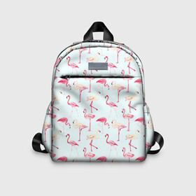 Детский рюкзак 3D с принтом Фламинго , 100% полиэстер | лямки с регулируемой длиной, сверху петелька, чтобы рюкзак можно было повесить на вешалку. Основное отделение закрывается на молнию, как и внешний карман. Внутри дополнительный карман. По бокам два дополнительных кармашка | Тематика изображения на принте: красный | птица | розовая птица | розовый | фламинго