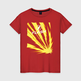 Женская футболка хлопок с принтом The Flash , 100% хлопок | прямой крой, круглый вырез горловины, длина до линии бедер, слегка спущенное плечо | the flash | vdzabma | флэш