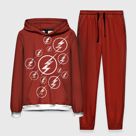 Мужской костюм 3D (с толстовкой) с принтом The Flash Logo ,  |  | Тематика изображения на принте: the flash | vdzabma | флэш