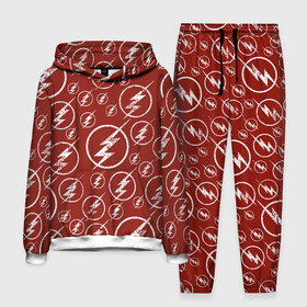 Мужской костюм 3D (с толстовкой) с принтом The Flash Logo Pattern ,  |  | Тематика изображения на принте: the flash | vdzabma | флэш