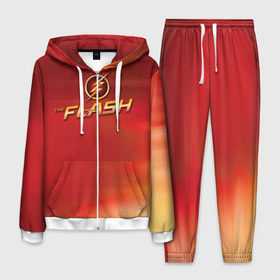 Мужской костюм 3D с принтом The Flash Logo Pattern , 100% полиэстер | Манжеты и пояс оформлены тканевой резинкой, двухслойный капюшон со шнурком для регулировки, карманы спереди | the flash | vdzabma | флэш