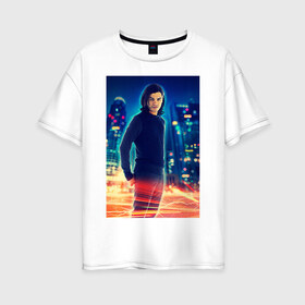 Женская футболка хлопок Oversize с принтом Cisco Ramon , 100% хлопок | свободный крой, круглый ворот, спущенный рукав, длина до линии бедер
 | cisco ramon | the flash | vdzabma | флэш | циско рамон