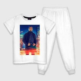 Детская пижама хлопок с принтом Joe West , 100% хлопок |  брюки и футболка прямого кроя, без карманов, на брюках мягкая резинка на поясе и по низу штанин
 | joe west | the flash | vdzabma | джо уэст | флэш