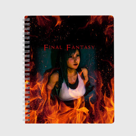 Тетрадь с принтом Final Fantasy VII Remake , 100% бумага | 48 листов, плотность листов — 60 г/м2, плотность картонной обложки — 250 г/м2. Листы скреплены сбоку удобной пружинной спиралью. Уголки страниц и обложки скругленные. Цвет линий — светло-серый
 | anime | final fantasy | final fantasy remake | final fantasy vii | final fantasy vii remake | айрис | аниме | анимэ | клауд страйф | файнару фантадзи | шинра