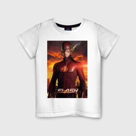Детская футболка хлопок с принтом The Flash , 100% хлопок | круглый вырез горловины, полуприлегающий силуэт, длина до линии бедер | barry allen | the flash | vdzabma | барри аллен | флэш