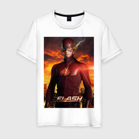 Мужская футболка хлопок с принтом The Flash , 100% хлопок | прямой крой, круглый вырез горловины, длина до линии бедер, слегка спущенное плечо. | Тематика изображения на принте: barry allen | the flash | vdzabma | барри аллен | флэш