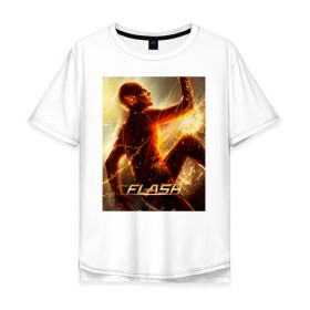 Мужская футболка хлопок Oversize с принтом The Flash , 100% хлопок | свободный крой, круглый ворот, “спинка” длиннее передней части | barry allen | the flash | vdzabma | барри аллен | флэш