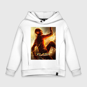 Детское худи Oversize хлопок с принтом The Flash , френч-терри — 70% хлопок, 30% полиэстер. Мягкий теплый начес внутри —100% хлопок | боковые карманы, эластичные манжеты и нижняя кромка, капюшон на магнитной кнопке | Тематика изображения на принте: barry allen | the flash | vdzabma | барри аллен | флэш