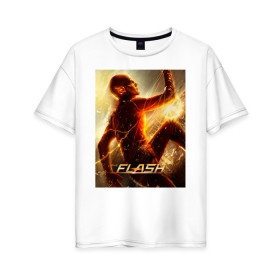 Женская футболка хлопок Oversize с принтом The Flash , 100% хлопок | свободный крой, круглый ворот, спущенный рукав, длина до линии бедер
 | barry allen | the flash | vdzabma | барри аллен | флэш