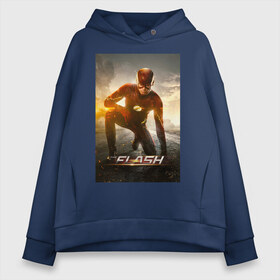 Женское худи Oversize хлопок с принтом The Flash , френч-терри — 70% хлопок, 30% полиэстер. Мягкий теплый начес внутри —100% хлопок | боковые карманы, эластичные манжеты и нижняя кромка, капюшон на магнитной кнопке | barry allen | the flash | vdzabma | барри аллен | флэш