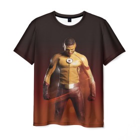 Мужская футболка 3D с принтом Wally West , 100% полиэфир | прямой крой, круглый вырез горловины, длина до линии бедер | Тематика изображения на принте: kid flash | the flash | vdzabma | wally west | кид флэш | уолли уэст | флэш